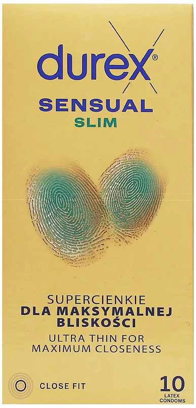 Durex Sensual Slim latekso prezervatyvai 10 vnt