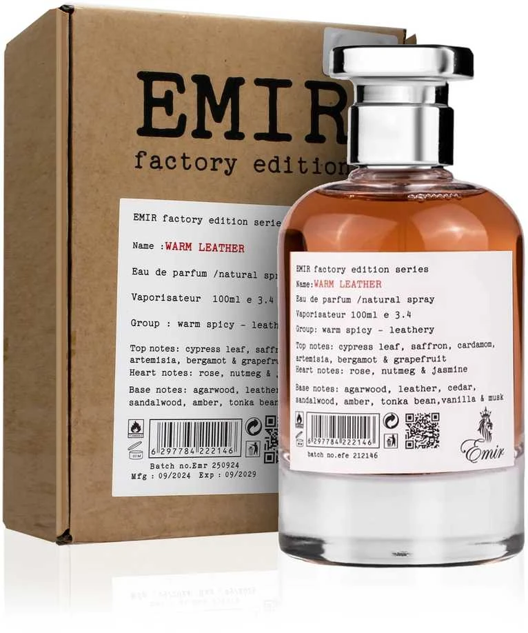 Emir Warm Leather Factory Edition EDP parfumuotas vanduo unisex, 100 ml