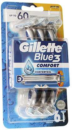 Gillette Blue3 Comfort skustuvo galvutės, 6 vnt.