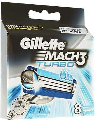 Gillette - Mach 3 Turbo Blades 8 Pcs
