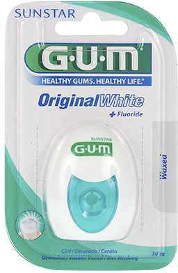 "Gum® 2040 Original Baltas Whitening Floss" dantų siūlas 30 m