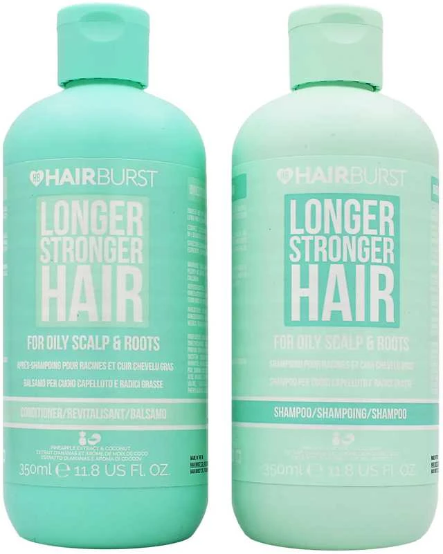 HAIRBURST šampūnas ir kondicionierius riebiai galvos odai ir šaknims
