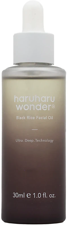 Haruharu Wonder Juodas Rice Facial Oil maitinamasis veido aliejus su juodaisiais ryžiais, 30 ml