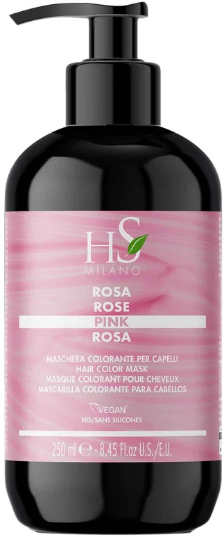 HS MILANO Hair Color Mask dažanti kaukė šviesiems plaukams, atspalvis: Rožinė, 250 ml