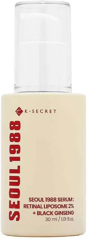 K-Secret Seoul 1988 Serum Retinal Liposome 2% + Juodas Ginseng veido serumas, 30 ml
