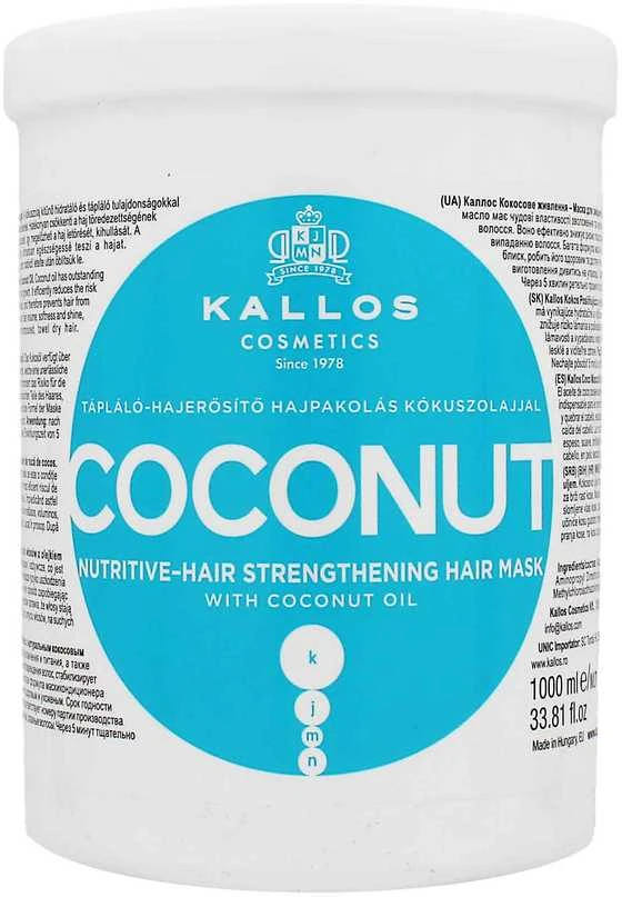 Kallos Cosmetics Coconut Strengthening Hair Mask stiprinamoji plaukų kaukė, 1000 ml