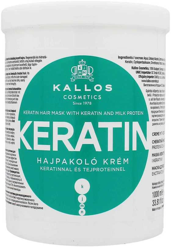 Kaukė sausiems pažeistiems plaukams Kallos KERATIN Hair Mask 1000 ml