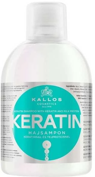 Šampūnas sausiems pažeistiems plaukams Kallos KERATIN Šampūnas 1000 ml
