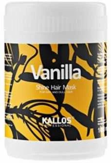 Kaukė sausiems plaukams suteikianti blizgesio Kallos Vanilla Shine Hair Mask 1000 ml