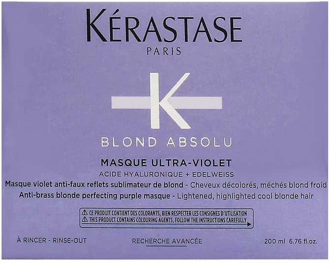 Kaukė su violetiniu pigmentu Kerastase Blond Absulu Masque Ultra-Violet 200ml