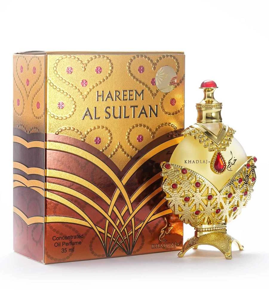 Unisex Khadlaj Hareem Sultan Gold koncentruotas kvepalų aliejus be alkoholio, 35 ml