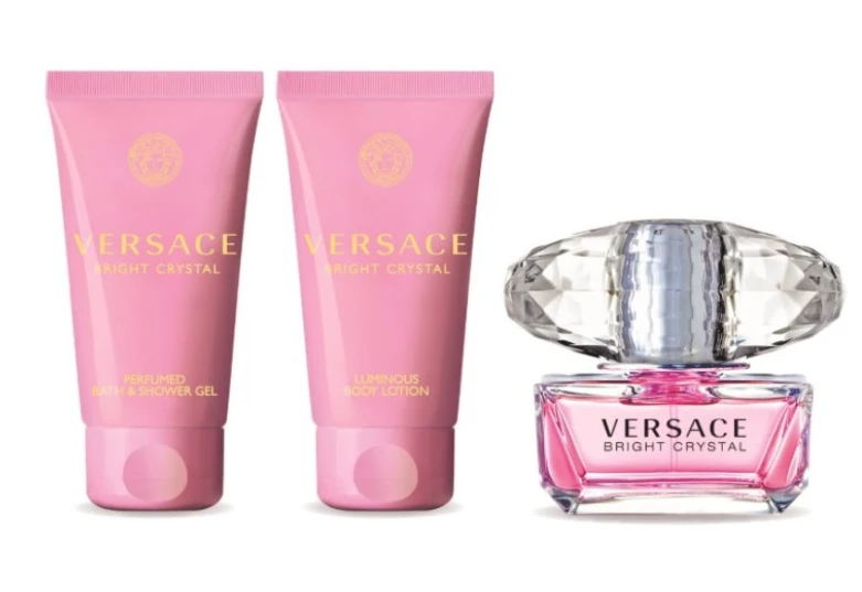 Kvepalų rinkinys moterims Versace Bright Crystal (EDT, 50 ml + kūno losjonas 50 ml + dušo želė, 50 ml)