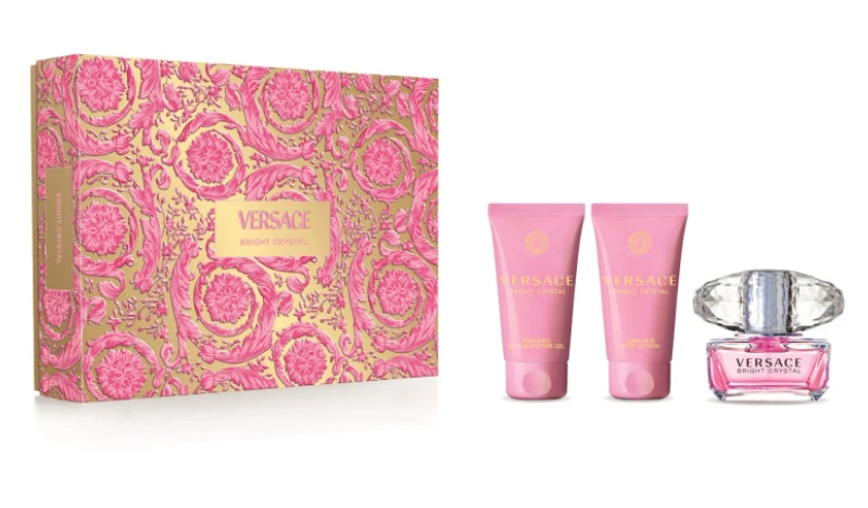 Kvepalų rinkinys moterims Versace Bright Crystal (EDT, 50 ml + kūno losjonas 50 ml + dušo želė, 50 ml)