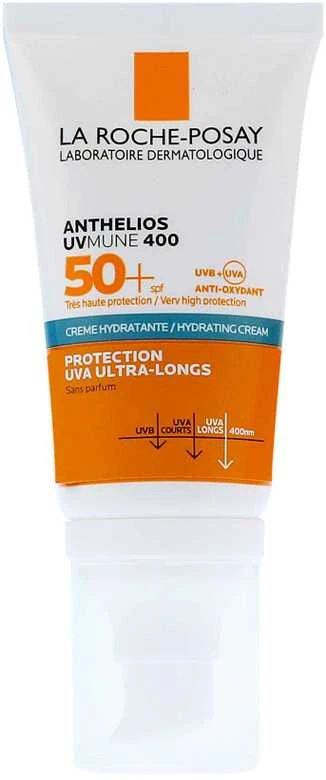 La Roche-Posay Anthelios UVMune 400 Hydrating Kreminis Face SPF 50+ apsauginis kremas nuo saulės jautriai veido odai, 50 ml