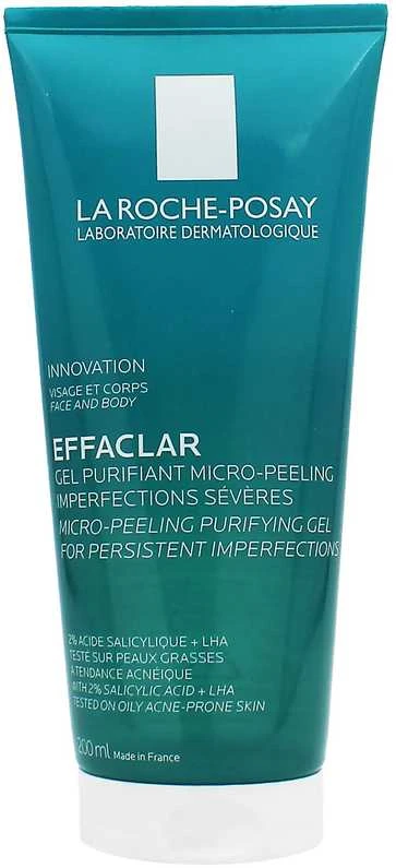La Roche Posay Effaclar Micro-Peeling Purifying Gel šveičiamasis veido ir kūno prausiklis, 200 ml