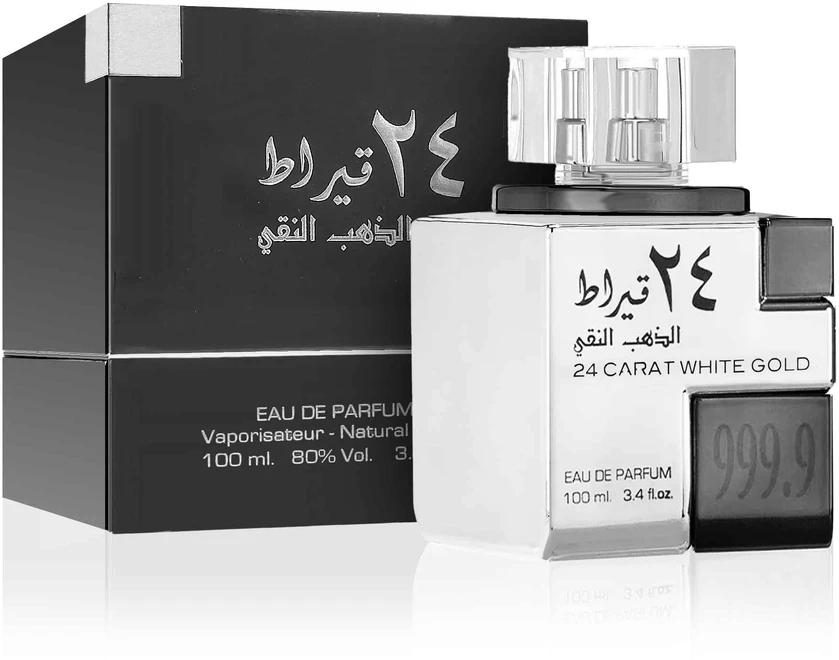 Unisex kvepalai Lattafa 24 Carat White Gold EDP, 100 ml