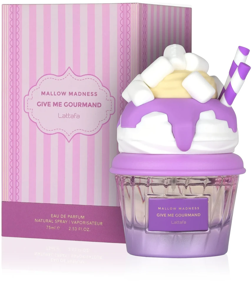 Lattafa Mallow Maddnes Give Me Gourmand EDP parfumuotas vanduo moterims, 75 ml