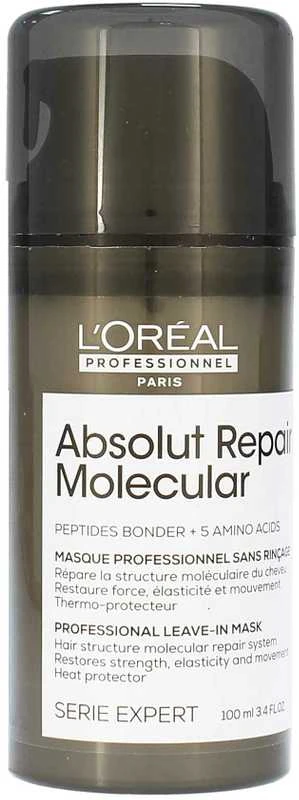 Nenuplaunama kaukė labai pažeistiems plaukams L'oreal Professionnel Absolut Repair Molecular Leave-in Mask 100ml