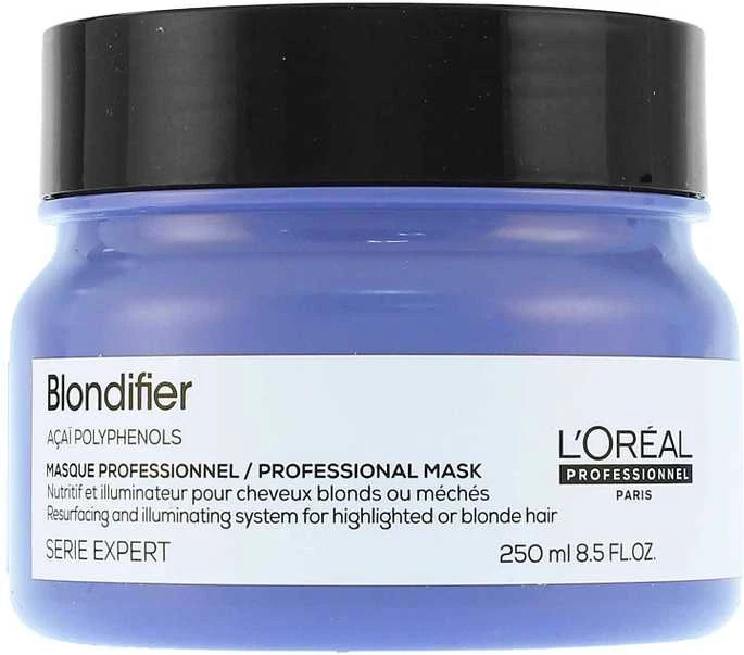 L'Oreal Professionnel Serie Expert Blondifier Acai Polyphenols plaukų kaukė, atkurianti ir skaistinanti odą, 250 ml