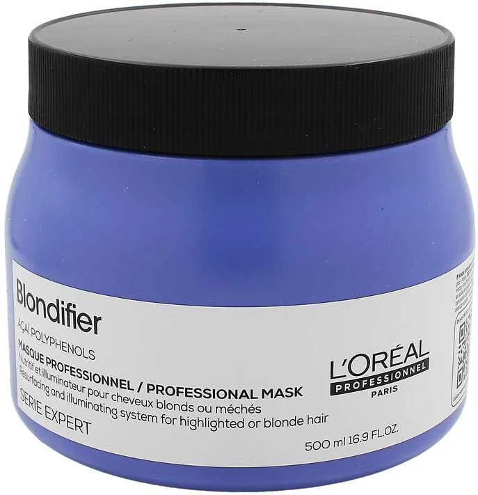 L'Oreal Professionnel Serie Expert Blondifier Acai Polyphenols plaukų kaukė, atkurianti ir skaistinanti odą, 500 ml