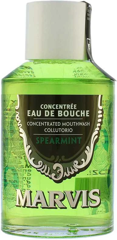 Marvis Spearmint Mouthwash Šaltmėčių skonio burnos skalavimo skystis, 120 ml