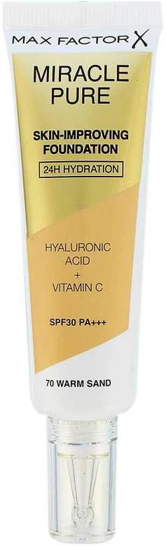 makiažo pagrindas Max Factor Miracle Pure Foundation Spf30 70-Warm Sand