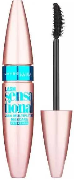 Maybelline Lash Sensational vandeniui atsparus blakstienų tušas su elastomeriniu dvipusiu lenktu šepetėliu 9,5ml
