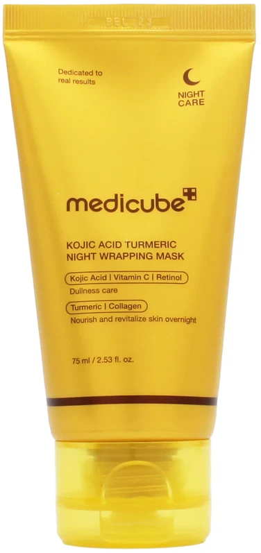 Medicube Kojic Acid Turmeric Night Wrapping Mask naktinė veido kaukė, 75 ml