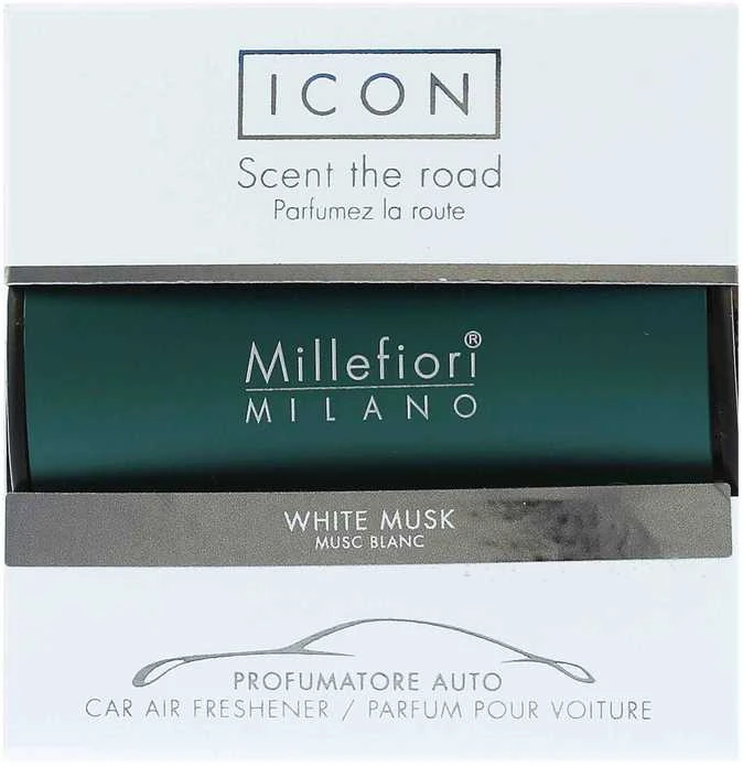 Millefiori Milano Icon Automobilinis oro gaiviklis Baltas Musk Classic