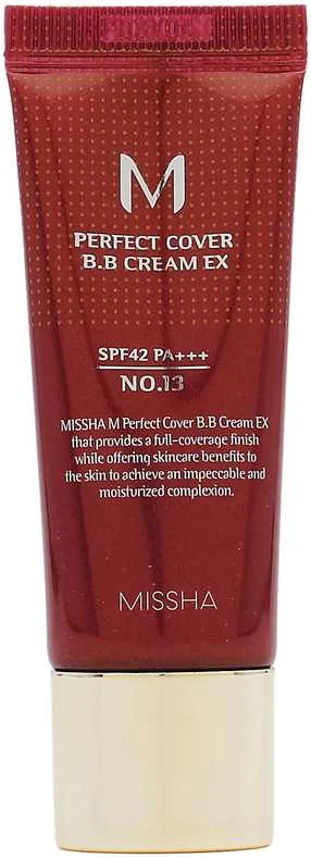 Missha M Perfect Cover BB Cream 13 Bright Beige SPF42/PA+++ BB kremas, 20 ml