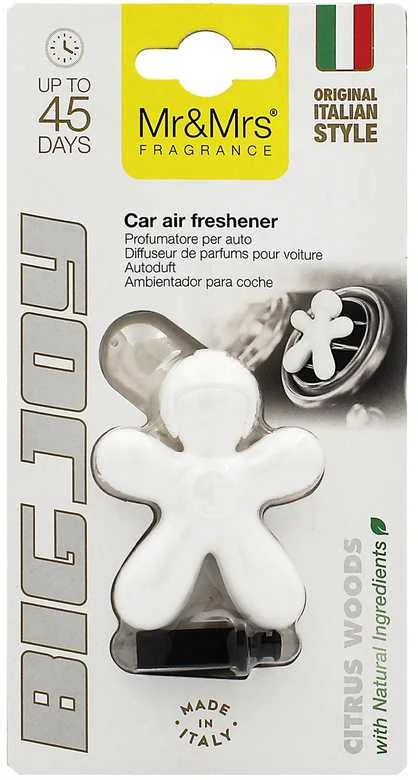 Mr&Mrs Fragrance Big Joy Car Perfume Citrus Woods kvapas automobiliui, 1 vnt.