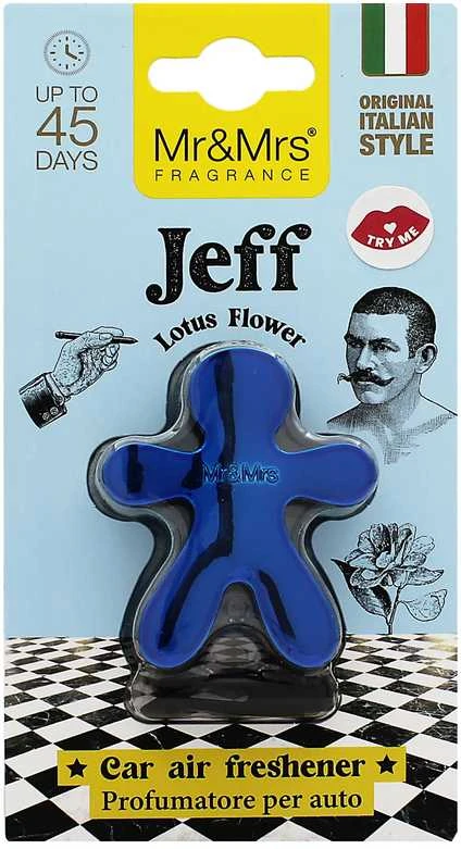 Mr&Mrs Fragrance Mr&Mrs Automobilinis oro gaiviklis JEFF Lotus Flower, Light mėlynas