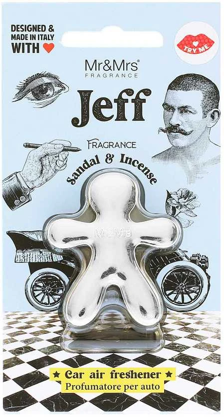 „Mr&Mrs Fragrance Jeff Chrome“ automobilio oro gaiviklis, sandalas ir smilkalai