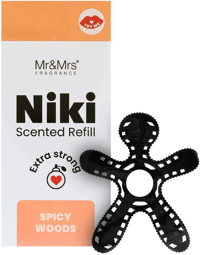 Niki Spicy Woods kvapų papildymas pakuotėje