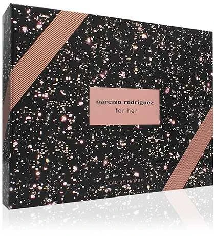 Set Narciso Rodriguez: For Her Eau De Parfum For Women, 100 ml + For Her Hydrating Losjonas kūnui, 50 ml + For Her Eau De Parfum For Women, 10 ml