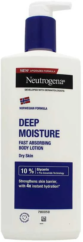 Neutrogena Deep Moisture Fast Absorbing Losjonas kūnui, 400 ml