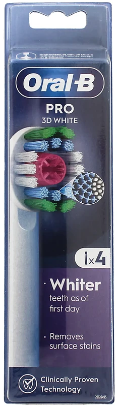 Oral-B Pro 3D Baltas 4 vnt. balta