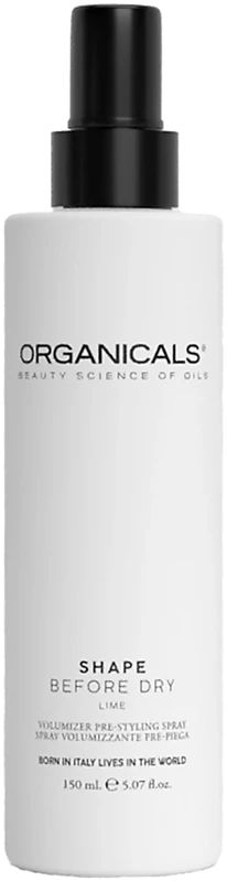 Organicals Shape Before Dry Lime Volumizer Pre-Styling Purškiklis apimties suteikiantis purškiklis plaukams prieš džiovinimą, 150 ml