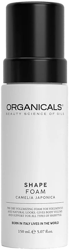 Organicals Shape Foam Camellia Japonica apimties suteikiančios putos plaukams, 150 ml