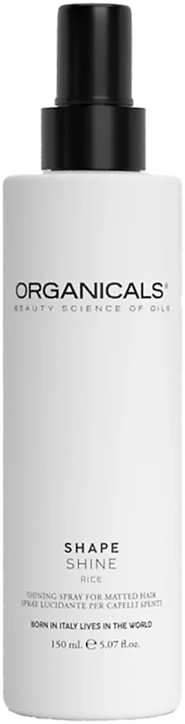 Organicals Shape Shine Purškiklis blizgesio suteikiantis purškiklis plaukams, 150 ml