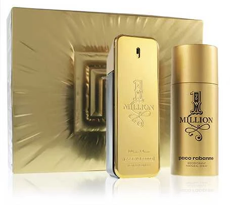 Paco Rabanne 1 Million EDT Set, 100 ml Desodorante, 150 ml
