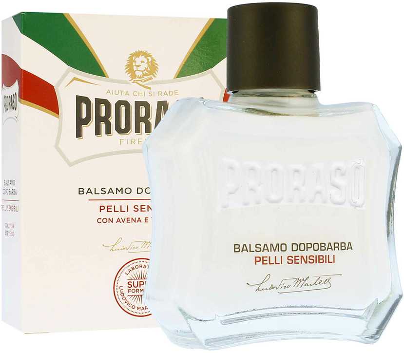 Jautrios odos balzamas po skutimosi Proraso White Line After Shave Balm, 100 ml