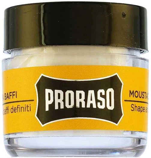 PRORASO Vaškas ūsams Wood & Spice, 15 ml