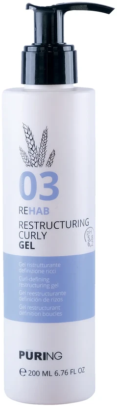 PURING 03 Rehab Restructuring Skirtas garbanotiems plaukams Gel 200ml