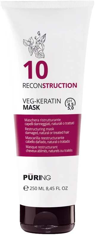 PURING 10 Reconstruction augalinio keratino kaukė 250ml