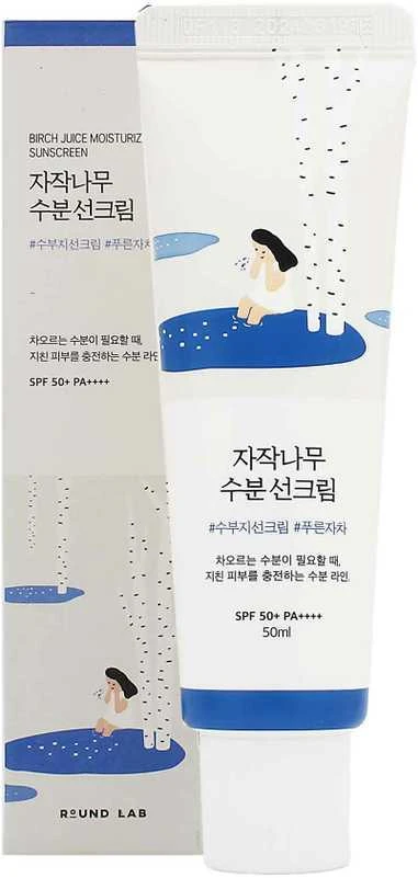 Round Lab Birch Juice Moisturizing Sunscreen SPF50+ Drėkinamasis apsauginis kremas nuo saulės, 50 ml