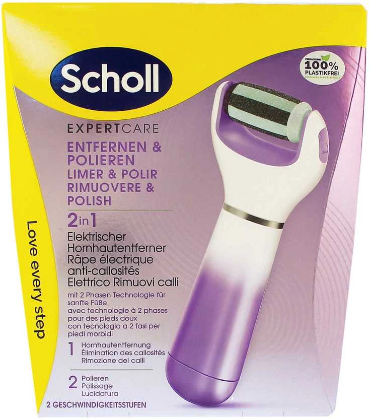 Scholl Expert Care 2-in-1 File & Smooth Electronic Foot File kojų nagų priežiūros priemonė Moterims