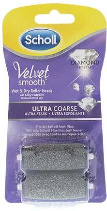 Scholl Rotacinė galvutė su deimantiniu kristalu "Velvet Smooth" - itin grubi 2 vnt.