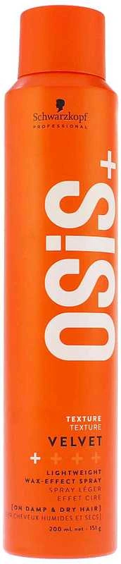 Vaško efektą suteikiantis plaukų purškiklis Schwarzkopf Professional OSIS+ Velvet (1) 200 ml