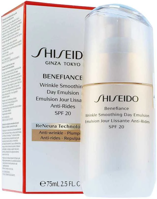Shiseido Benefiance priešraukšlinė dieninė emulsija Spf20, 75 ml